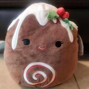 Fleur the Yule Log with Holly 8 Inch Squishmallows Jazwares Christmas